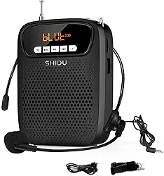 Amplificador de voz portátil microfone com fio fone de ouvido alto-falante 15 watts recarregável mini amplificador de voz Bluetooth para professores sistema pessoal Megaphone Fm para sala de aula