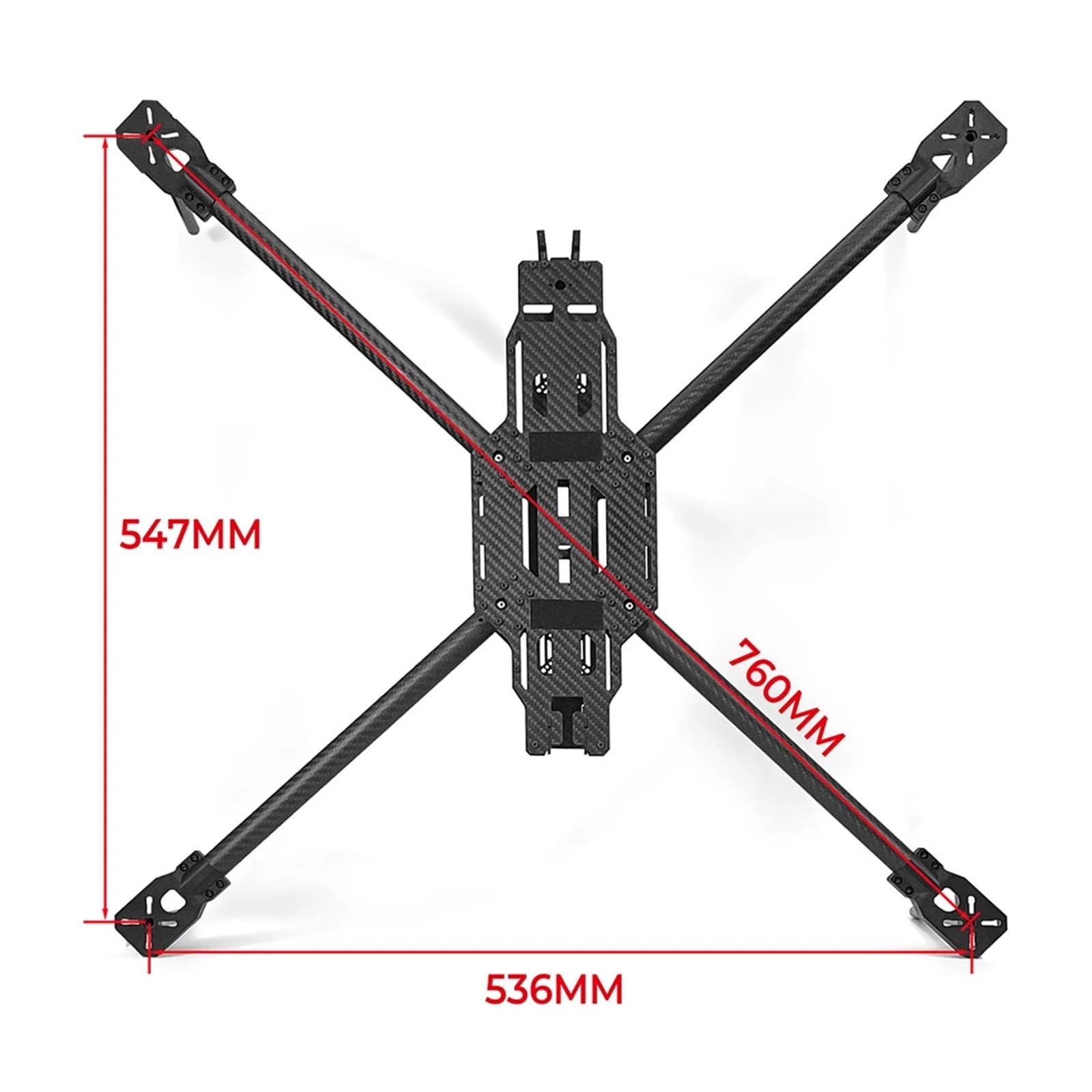 Marco for dron de fibra de carbono IDF de 17 pulgadas, 760 mm, 8S