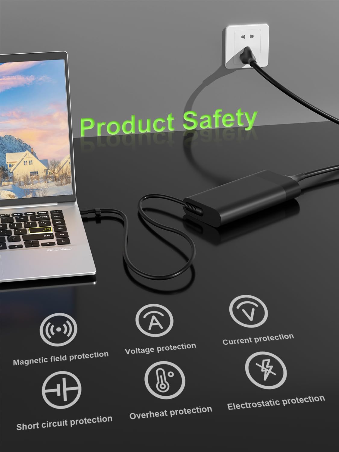 Slim 140W Caricatore USB C Compatibile Con HP OMEN Transcend 14-fb1047nr 14-fb0097nr 14t-fb100 ZBook 8 Ultra Spectre X360 2-in-1 omni 16-aa0xxx 16t-aa000 Spectre Foldable 17 Portatile