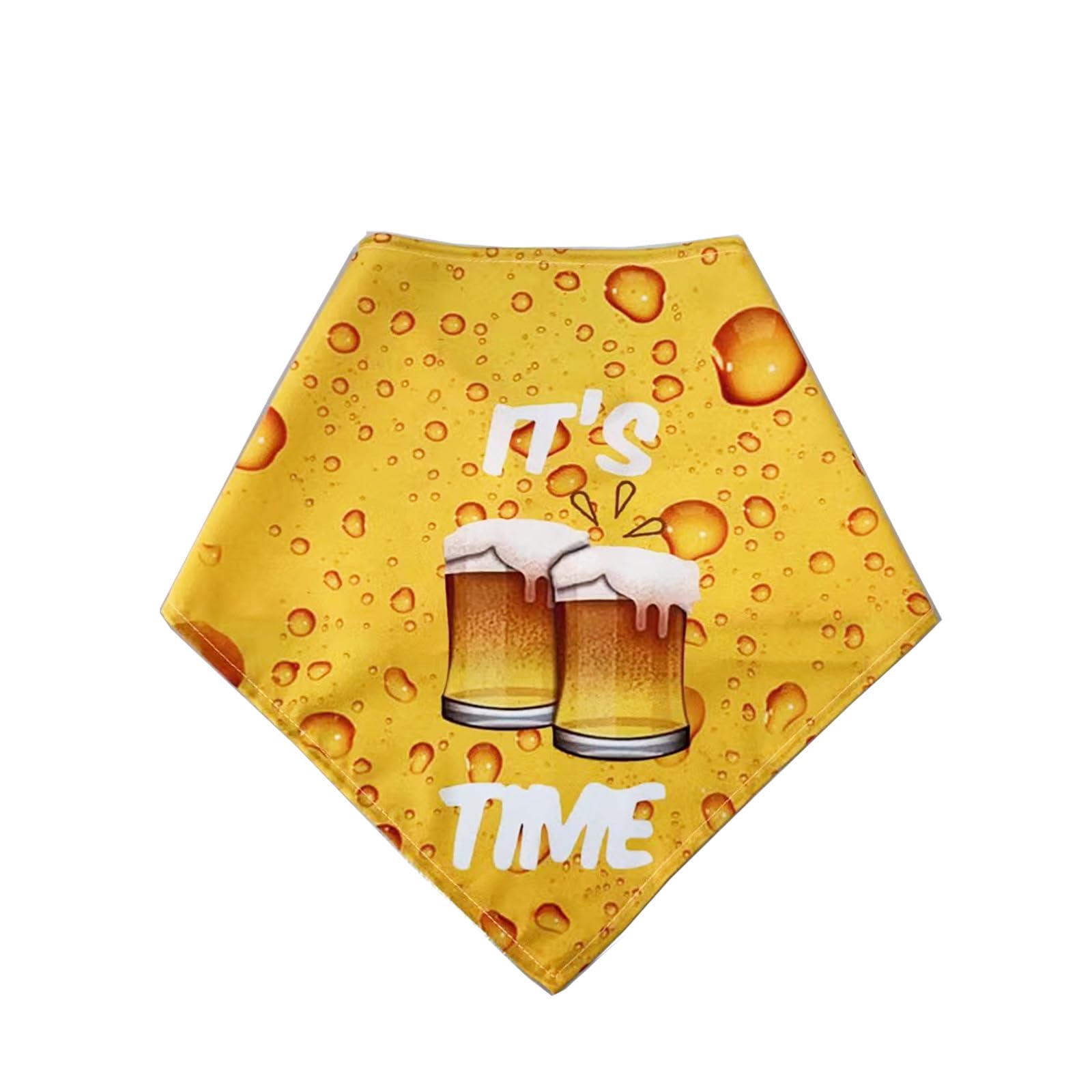 FUNAT Pet Summer Bandanas Saliva Towel, Single Layer Printed Dog Cat Triangular Scarf, Pet Beach Travel Outdoor Scarf - Image 4