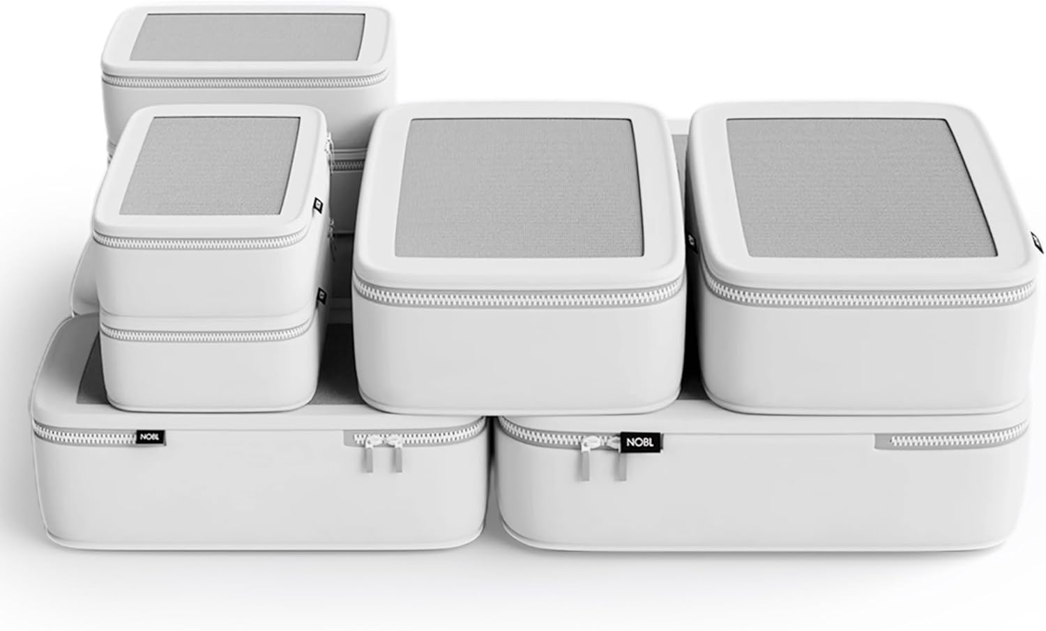 NOBL Travel Compressible Packing Cubes Set, 6 Pieces Travel