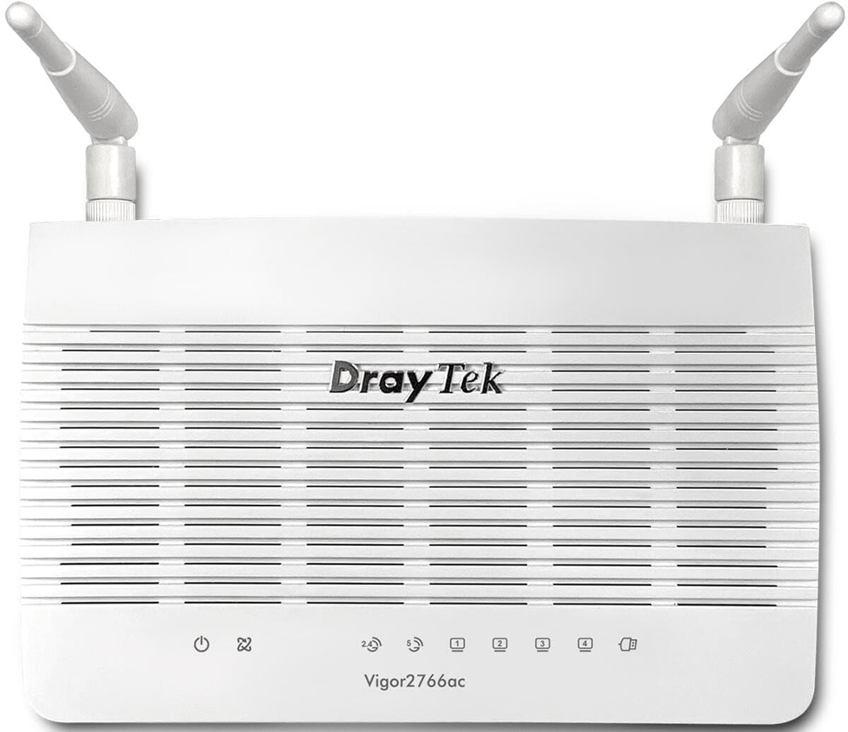 Draytek Vigor 2766ac - Wireless Router - DsL-Modem - 4-PorT-Switch - Gige - WaN-Ports: 2 - 802,11a/b/g/n/ac - DuaL-Band - Wandmontierbar (v2766aC-De-
