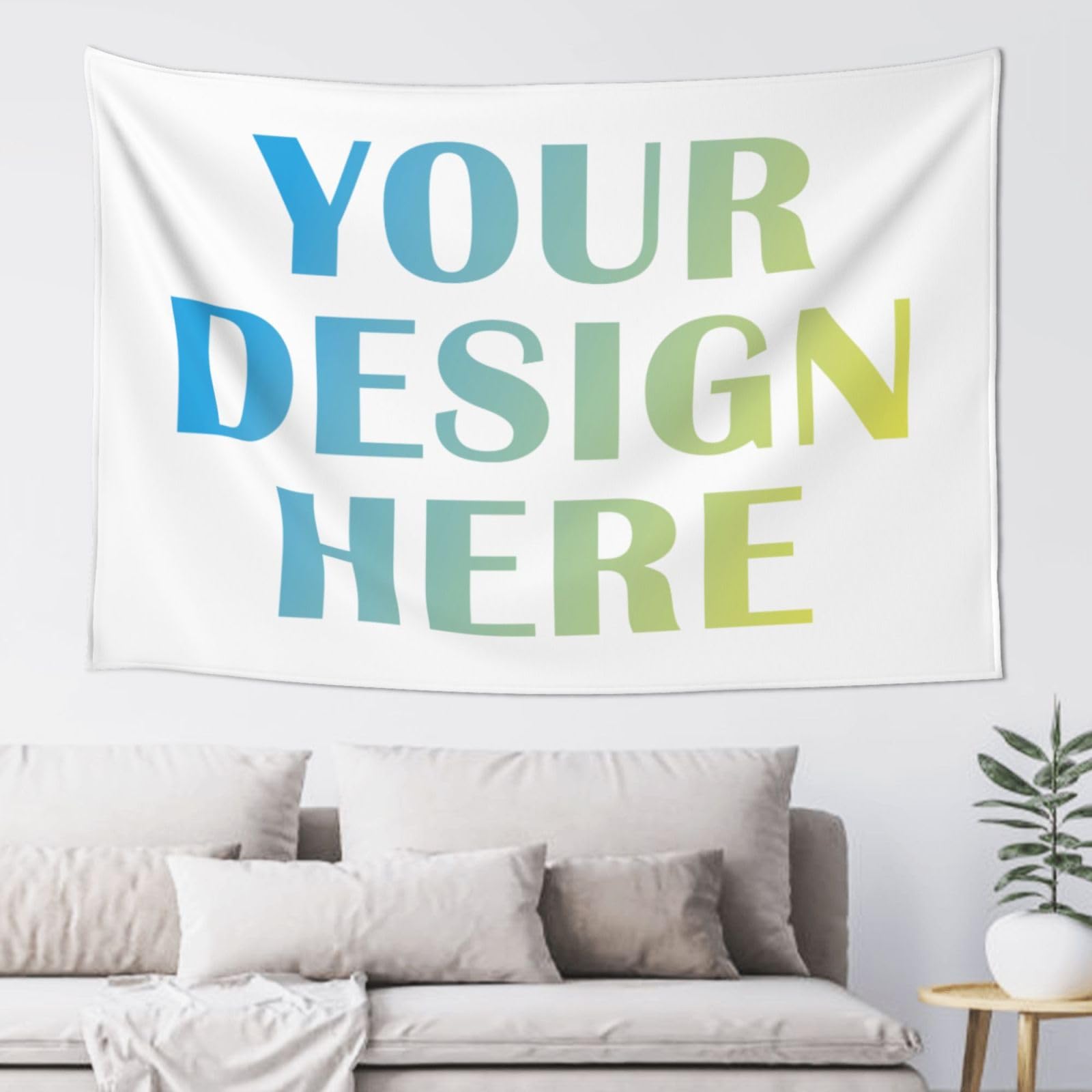 Custom WALL Tapestry，personalised backdrop，customisable Tapestries Add Your Text/PHOTO backdrop，Wall Hangings bedroom Decor for Wedding banner，Photo backdrop，Family，Birthday Gifts 95 cm x 73 cm