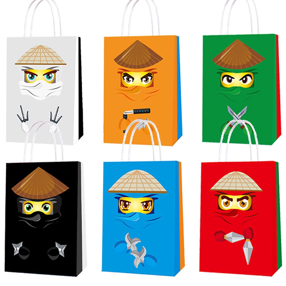 Baosu15 PCS Party Favor Bags for Ninja Birthday Party Supplies, Ninja Party Gift Goody Treat Candy Bags for Party Favors