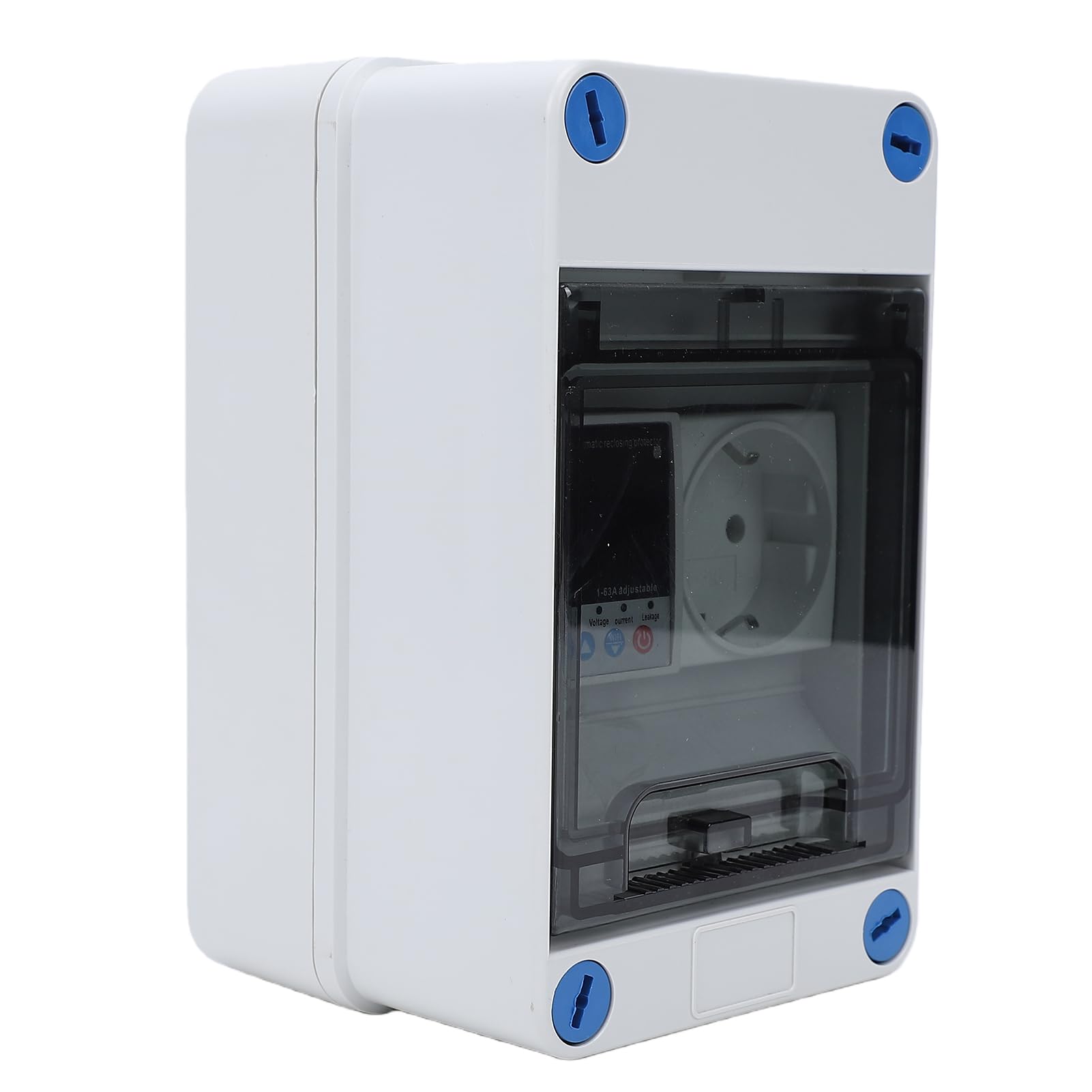 Bewinner Scatola di Distribuzione Intelligente Montata su Superficie con Presa da 16 A e Interruttore Automatico di Protezione Dalle Perdite WiFi da 63 A, Pannello di Alimentazione Domestico