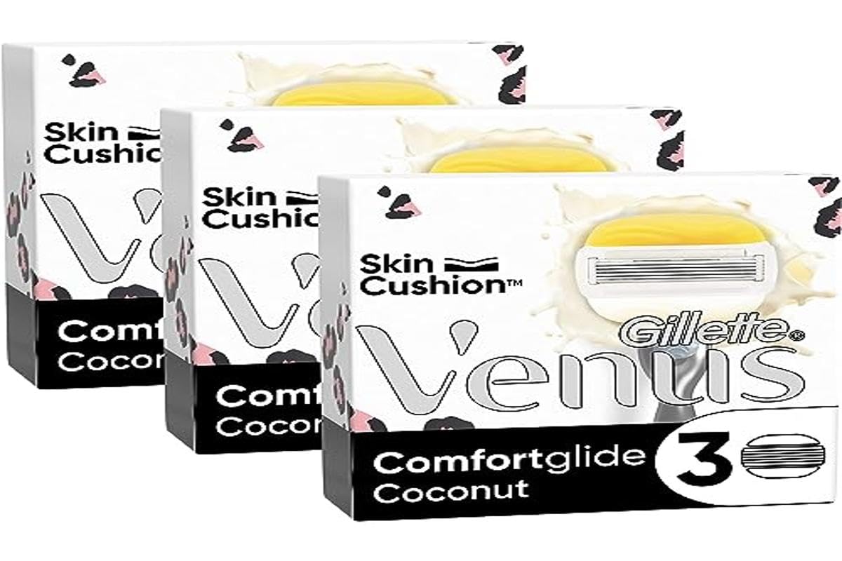 Gillette Venus Comfortglide Lampart 9 wkładów ostrzy (3 x 3), dla kobiet, z 5 ostrzami