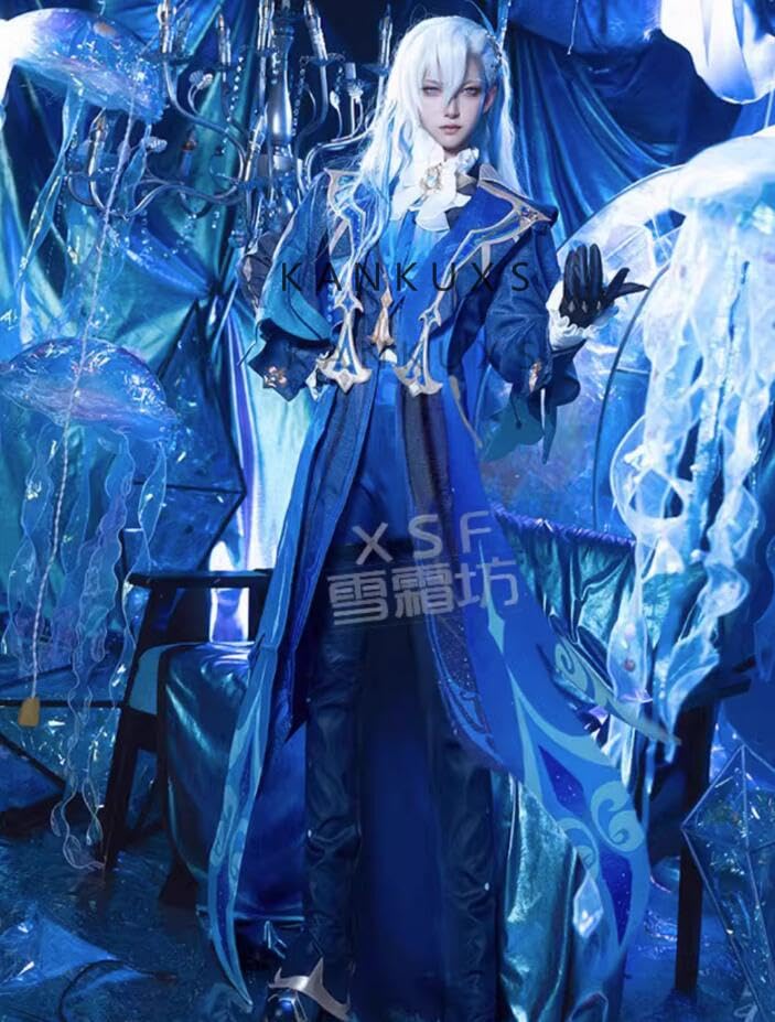 ヌヴィレット　コスプレ　ウィッグ付き Amazon.co.jp: フルセット 衣装 フォンテーヌ ヌヴィレット コスプレ