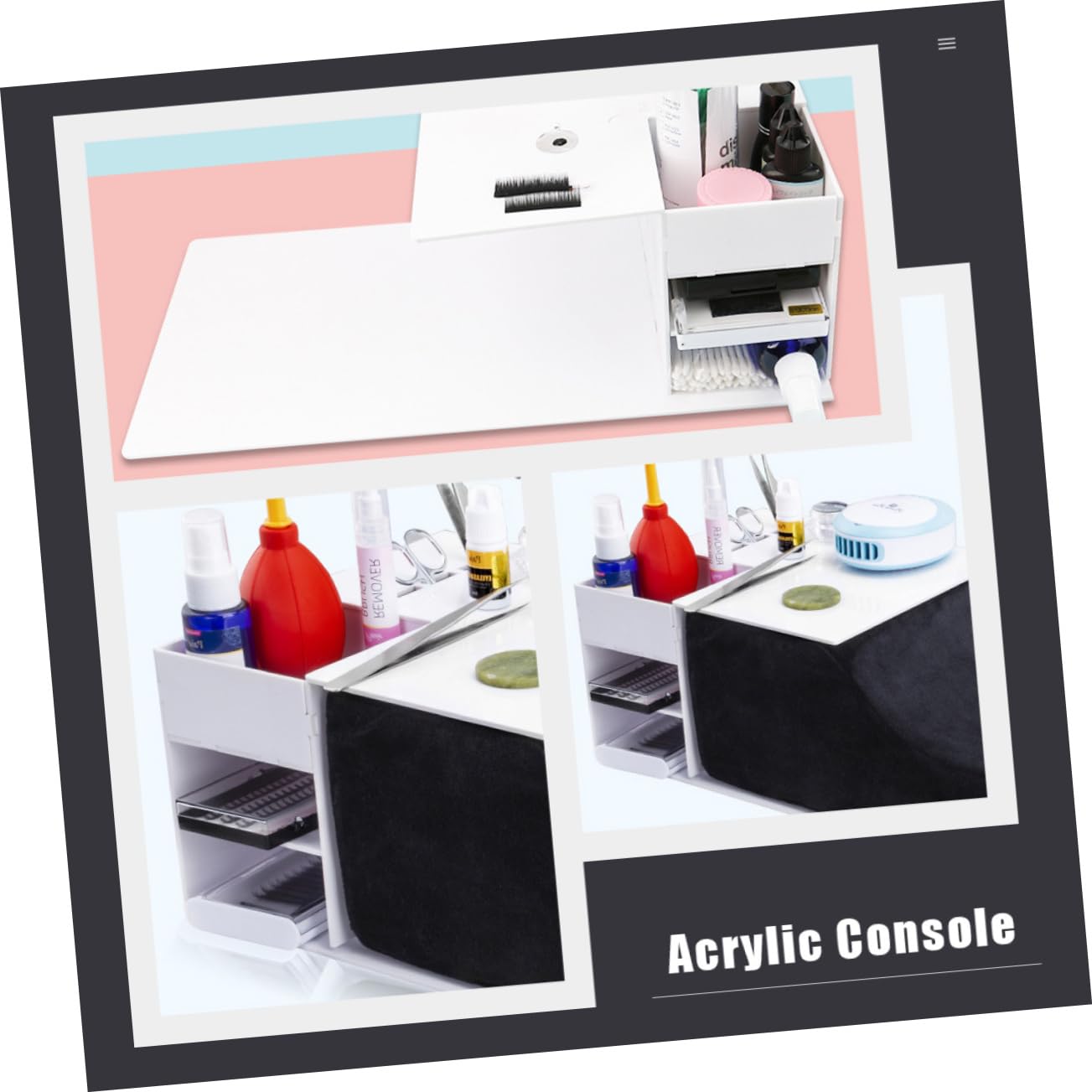 1pezzi Console per Innesto Ciglia Scaffale Portaoggetti Strumenti da Trucco Console Beautify Eyelashs in Acrilico Scaffale Portaoggetti per Salone