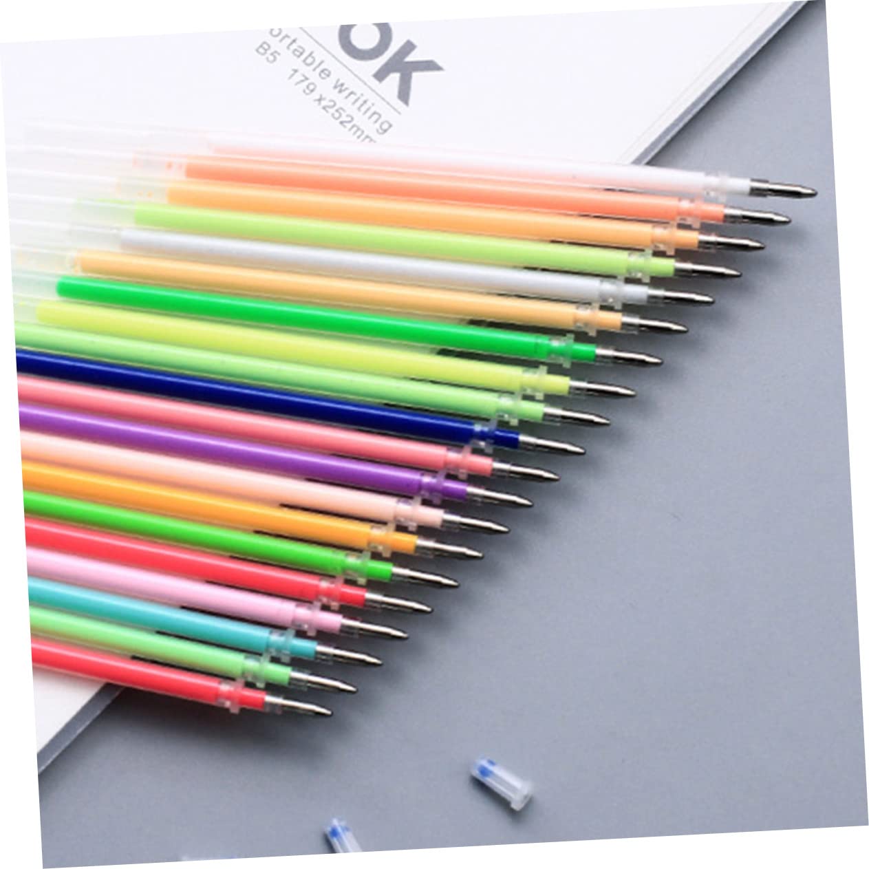 STOBOK 300 Pièces Recharges De Stylo Gel Pailleté Recharges De Stylo à Encre Gel Stylos Pastels Recharges De Stylo à Bille Recharges De Stylos à Paillettes Fluo Adulte Se Réconcilier
