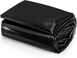 yarlung 10x13 Feet Pond Liner, 20 Mil Pond Skins Mat Black HDPE Pond Liner for Fish Ponds, Waterfall, Water Features, Garden Fountains