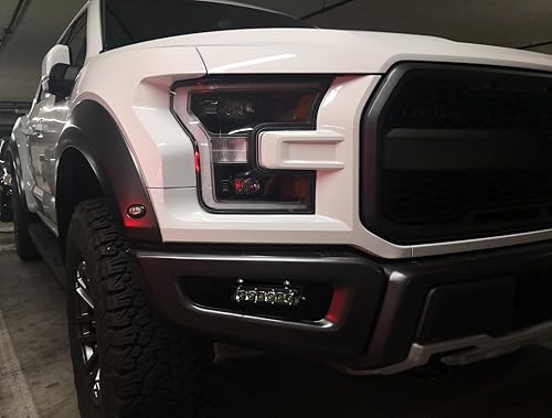 Miniatura 9 de iJDMTOY Kit de barra de luz antiniebla LED SR de 30 W compatible con Ford Raptor 2017-2020, incluye barras de luz LED de una fila de alta potencia