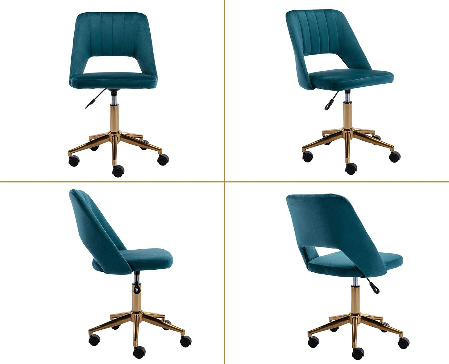 Buy Guyou Upholstered Home Office Chair Hollow Out Back Buy Guyou Upholstered Home Office Chair Hollow Out Back