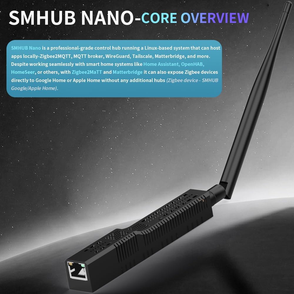 SMLIGHT SMHUB Nano Mg24 - Compact Linux-Based Smart Hub with On-Device Automation