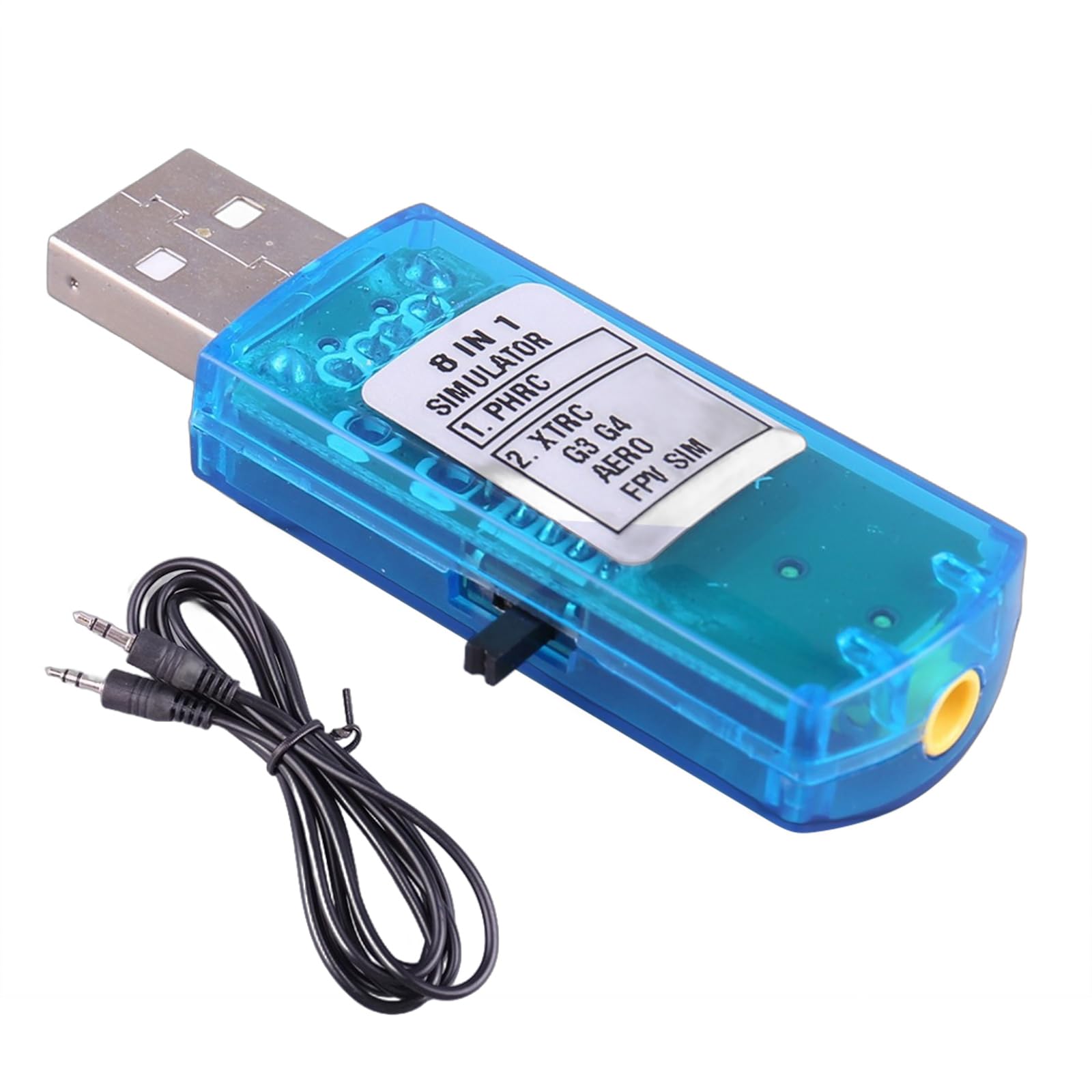 Model Aircraft Emulators 8 in 1 Simulator AZ5.0 Online Upgraded with Cord Wire for Quadcopter FPVs USB Flight Simulators