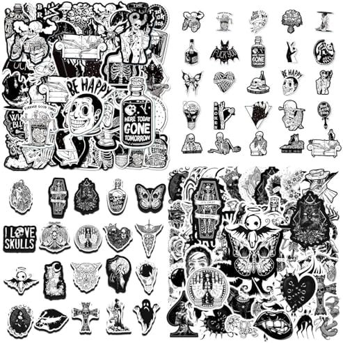 Paquete De 100 Pegatinas Góticas Espeluznantes, Diseño Gótico, Ma...