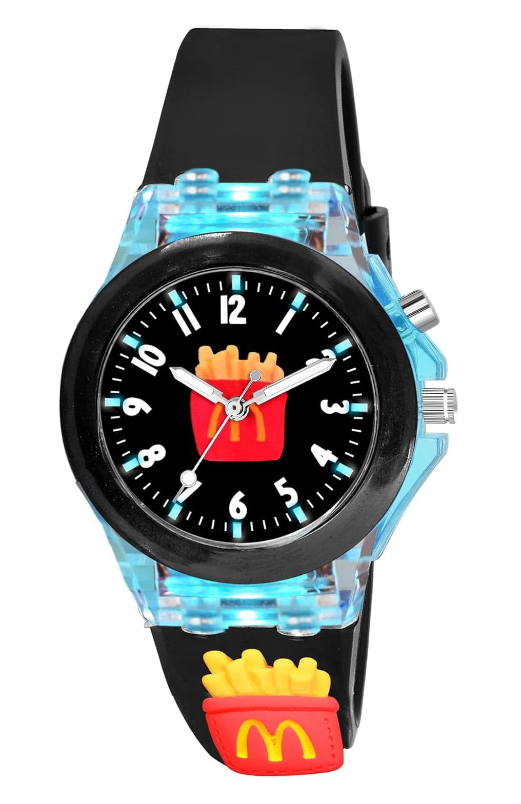 Dreamy 3D Analouge Multi-Function Watch for Girls with 7 Color Glowing Disco Light and 3D Cute Cartoon Character (Black MC donld) (B0CTGFFGFX) Amazon Price History, Amazon Price Tracker