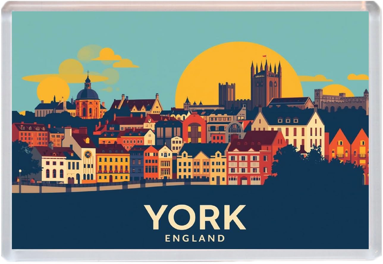 Baked Bean Store Multicolor York - Yorkshire - Jumbo Artistic Fridge Magnet 96 X 67Mm Bbsfhm3139