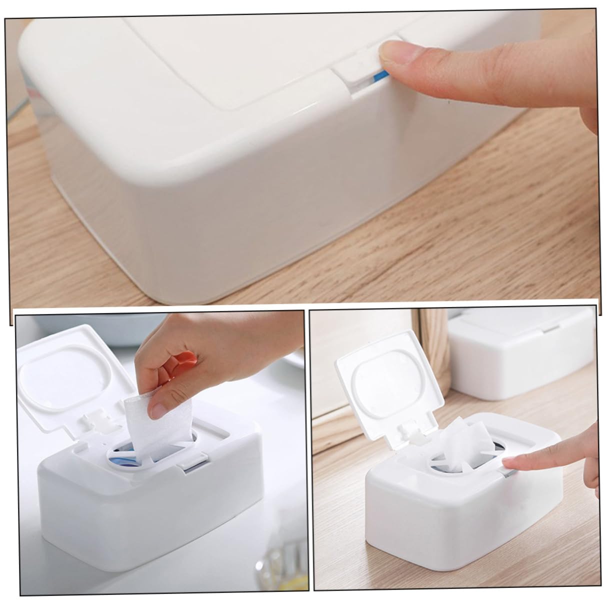 IMIKEYA 8 Pièces boîte de Rangement pour lingettes humides Range Bureau Trousse de Rangement Voyage décorer lingettes pour bébés étui à lingettes ménagères Voyage de conteneur de lingettes