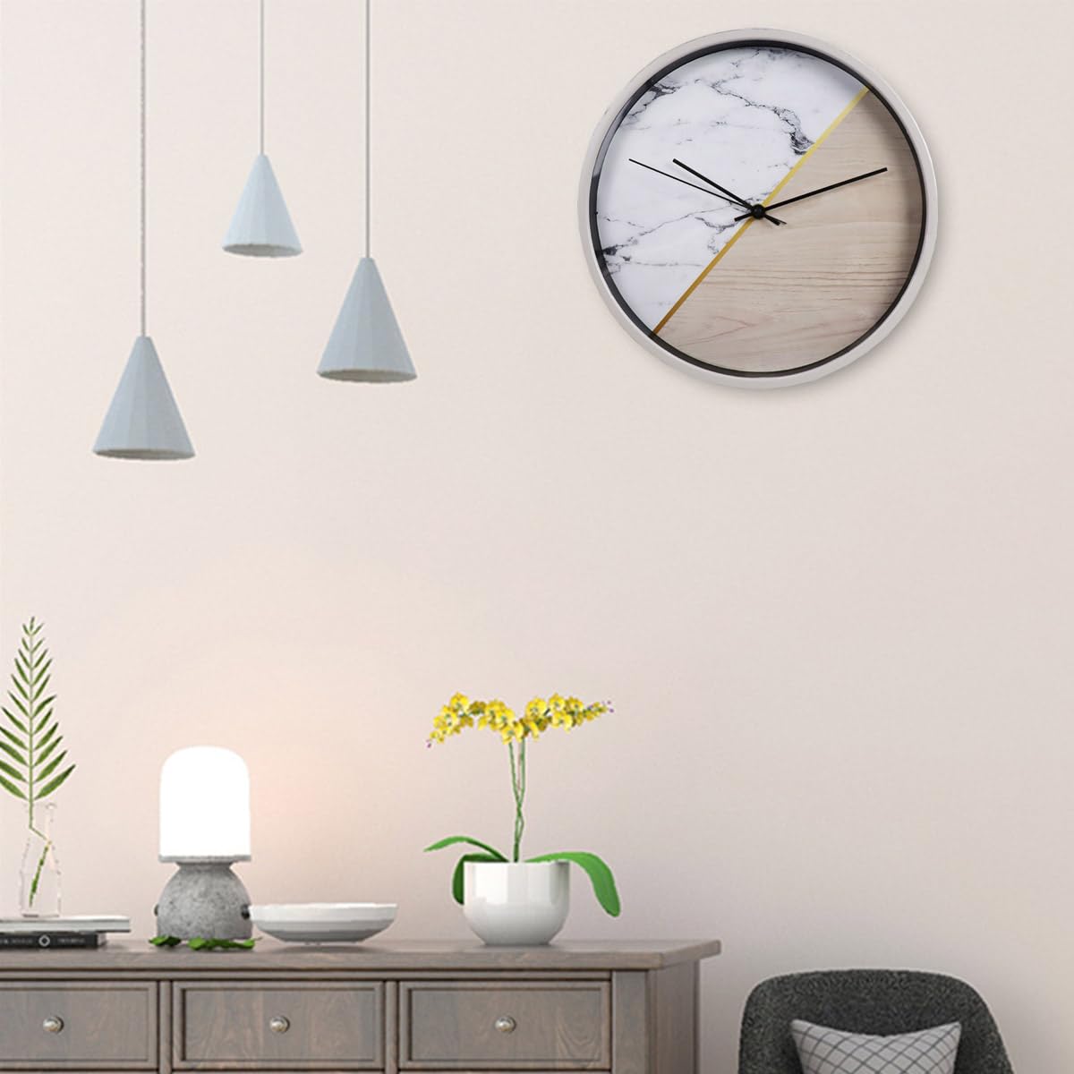 Snapklik.com : 12 Inch Battery Operated Round Wall Clocks For Living ...