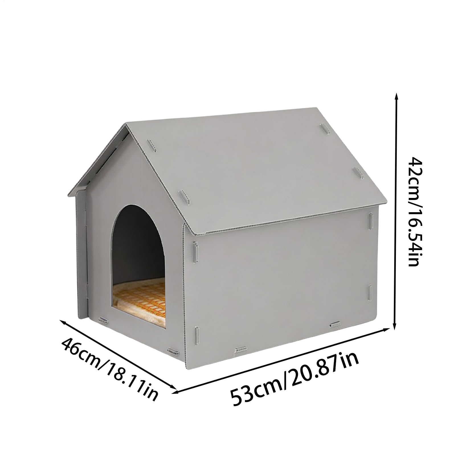 Generico Cuccia per Gatti Tenda Impermeabile Chiusa con Tappetino | Casetta per Gatti da Esterno Per Il Sonno Invernale, , Casa Per Animali, Patio, Cortile E Giardino
