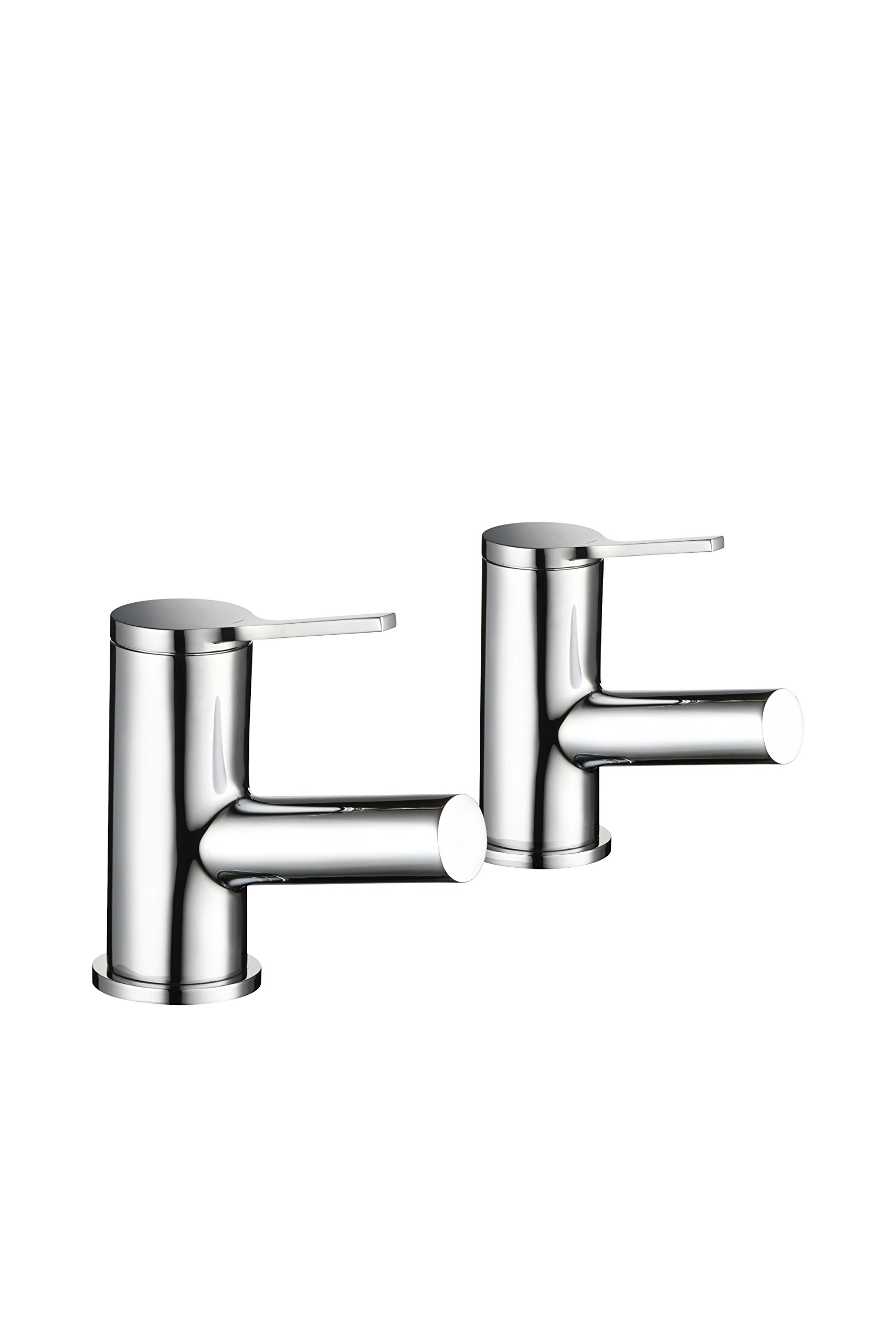 Mira Evolve Bath Chrome Pillar Hot & Cold Taps 2.1816.003