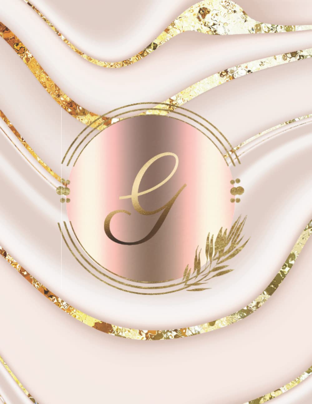 G: Cute Initial Monogram Letter G College Ruled Notebook for Women and Girls: Personalized Name Notebook, Journal, Diary for Writing & Notes | Pink & Gold | 8.5 x 11