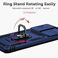 Vista 5 de Funda para Redmi Note 11 Pro 4G5GRedmi Note 11E Pro con protector de pantalla de vidrio templado y cubierta de cámara deslizante, anillo magnético