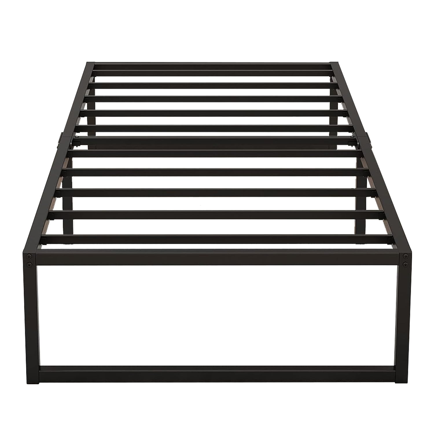 12 Inch Twin Bed Frames No Box Spring Needed?Heavy Duty Metal Platform Bed Frame High Profile Mattress Foundation with Underbed Storage,Noise Free,Easy to Assembly,Black INCOMPLETE 