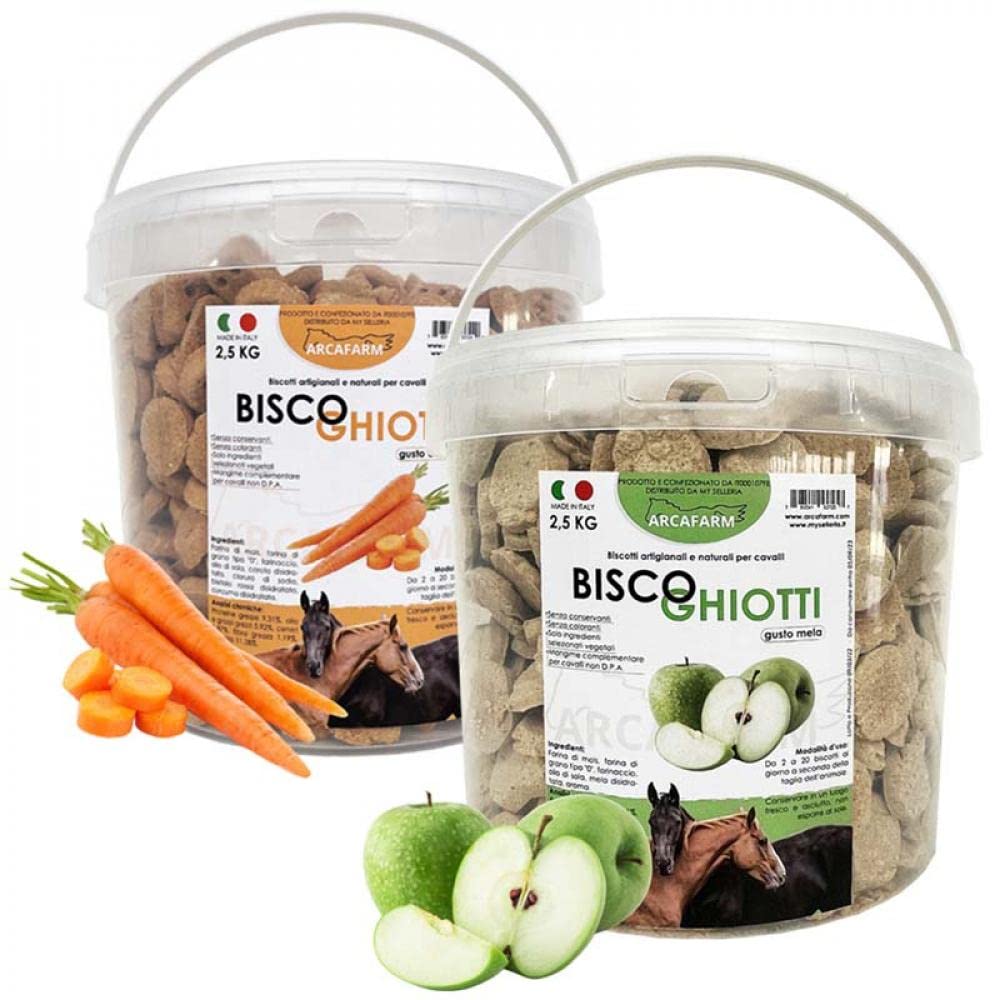 BISCOGHIOTTI BISCOTTI ARTIGIANALI ALLA CAROTA PER CAVALLI 2,5 KG Made in Italy