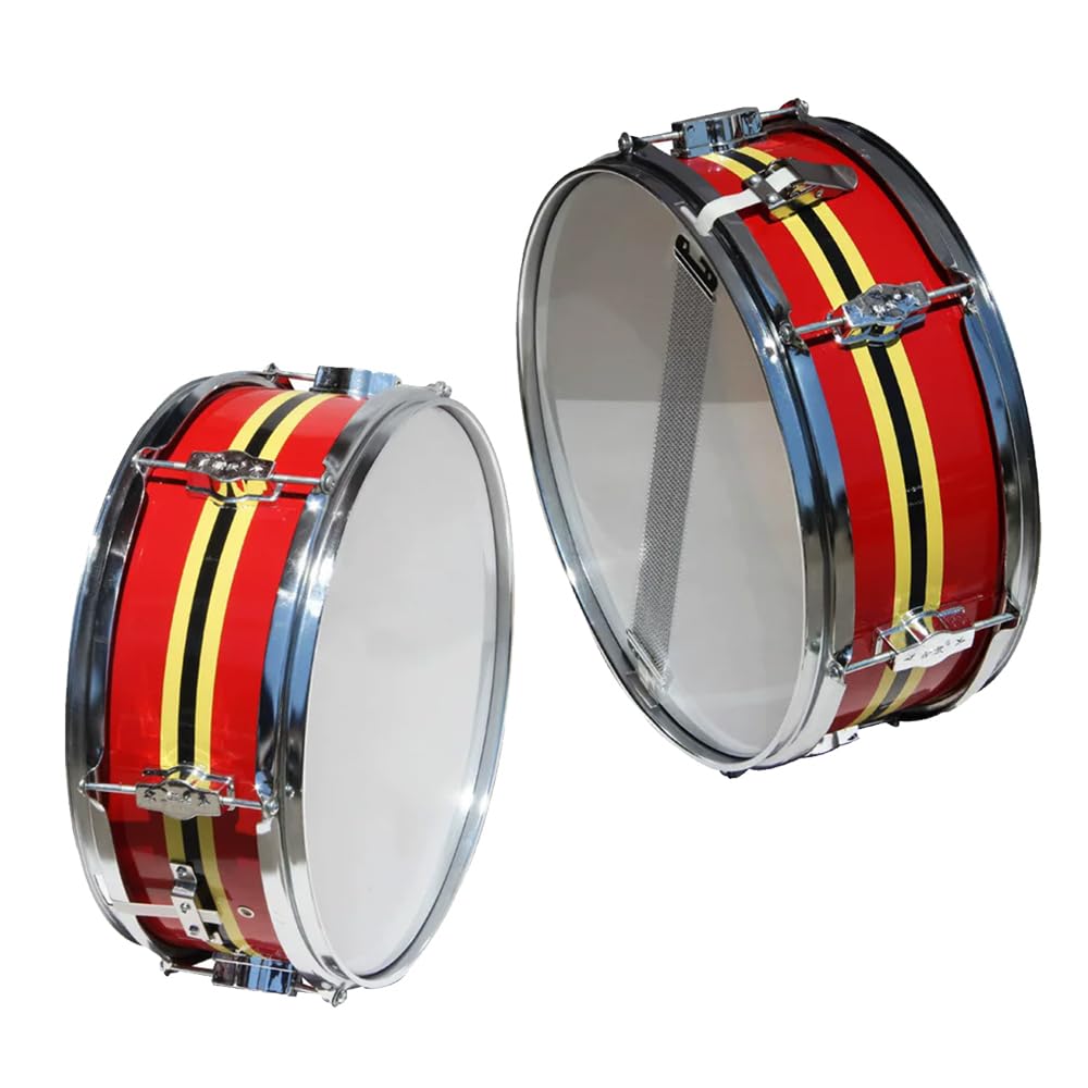 Instrumento De Percusión Rojo, Tambor Que Anima Con Abanico, Diámetro Del Parche 33 Cm, Incluye Correa Y Baquetas