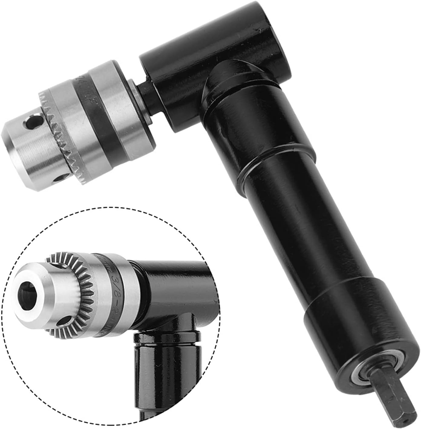 Drill Bit Extension, Cordless Right Angle Drill, 90 Degree Right Angle Chuck Key Drill Adapter, Attachment Extension Bit Holder