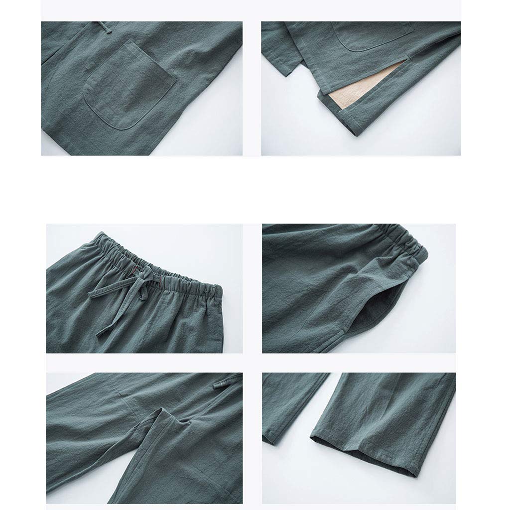 Lockere Tai-Chi-Uniform für Herren, Kung-Fu-Kleidung, langärmelige chinesische traditionelle Kleidung, großer Tranz-Anzug, Hanfu, einschließlich Hemden, Hosen, Jacken, Kampfsport, Schwarz, 5XL