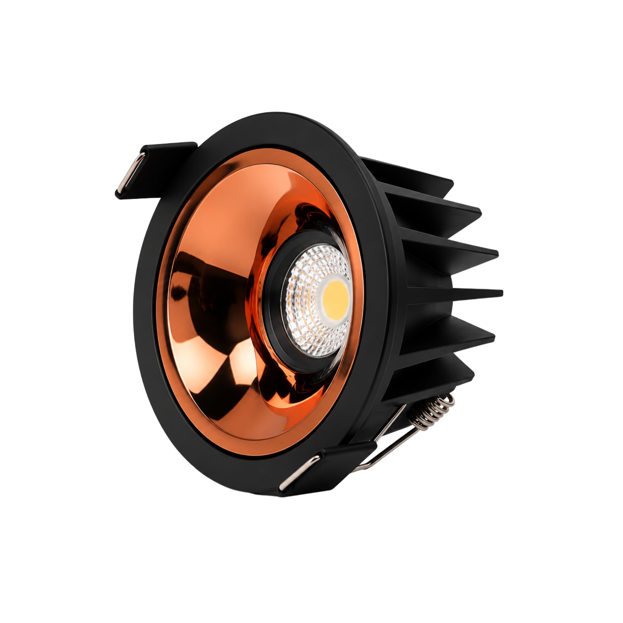 COPPER STONE 18W Shine COB LED Spot Light | 3-in-1 Color Changing | Glossy Copper Ring | Black Metal Body | Energy Efficient Recessed COB Downlight for POP, Gypsum & False Ceiling | Pack of 1-image-25