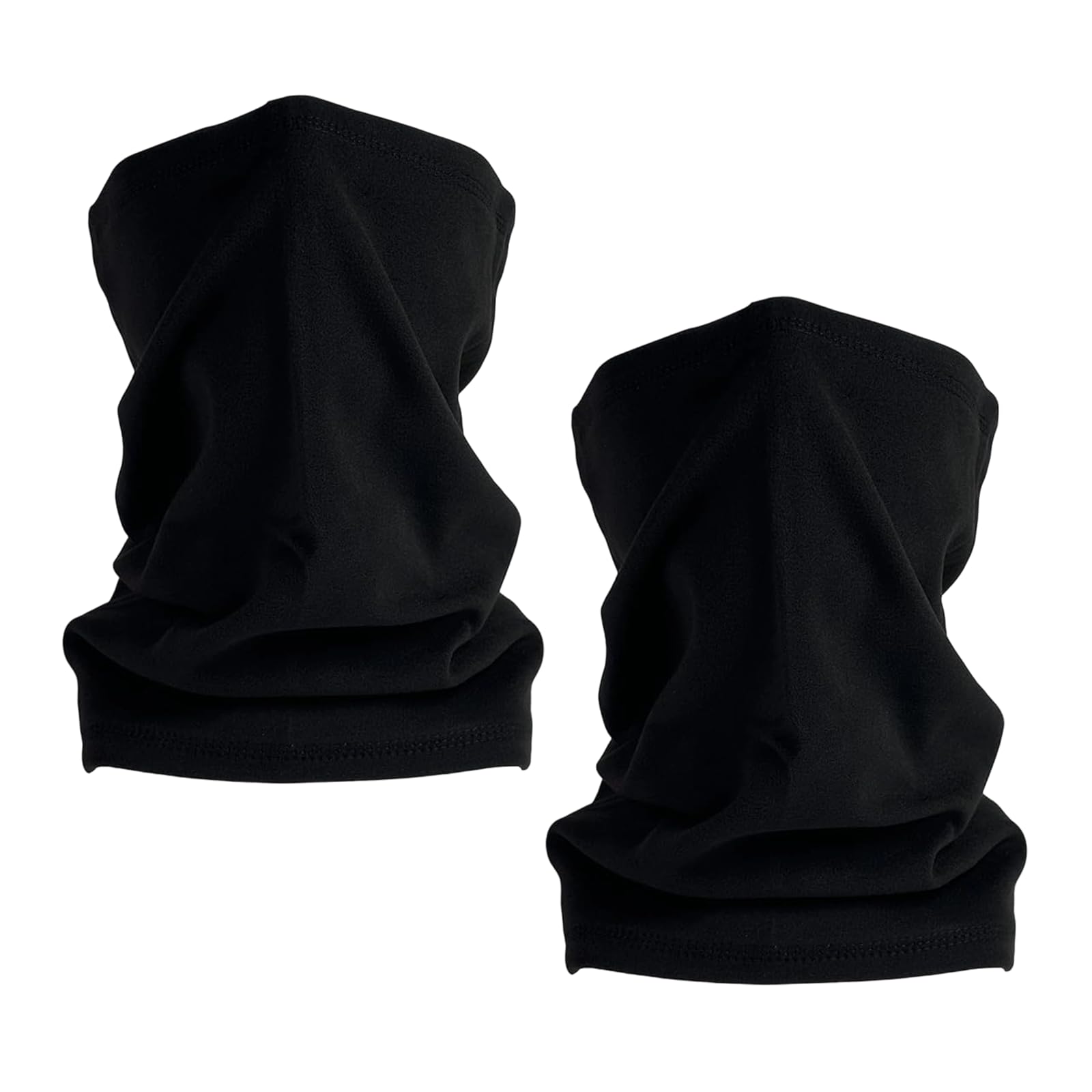 2 Pack Neck Warmer Snood for Men and Women, Winter Neck Warmer Windproof, Headwear Face Mask for Cold Weather Sport Motorcycle Skiing Running Cycling, Black