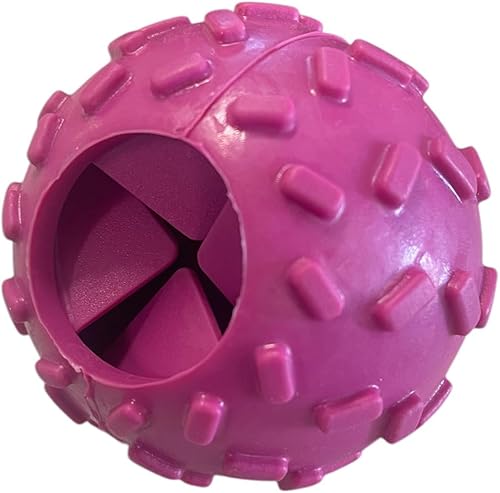 Pelota dispensadora de golosinas desafiante para cerdos, lechones, perros, conejos, gatos y otros animales pequeños, estimulación mental y diversión