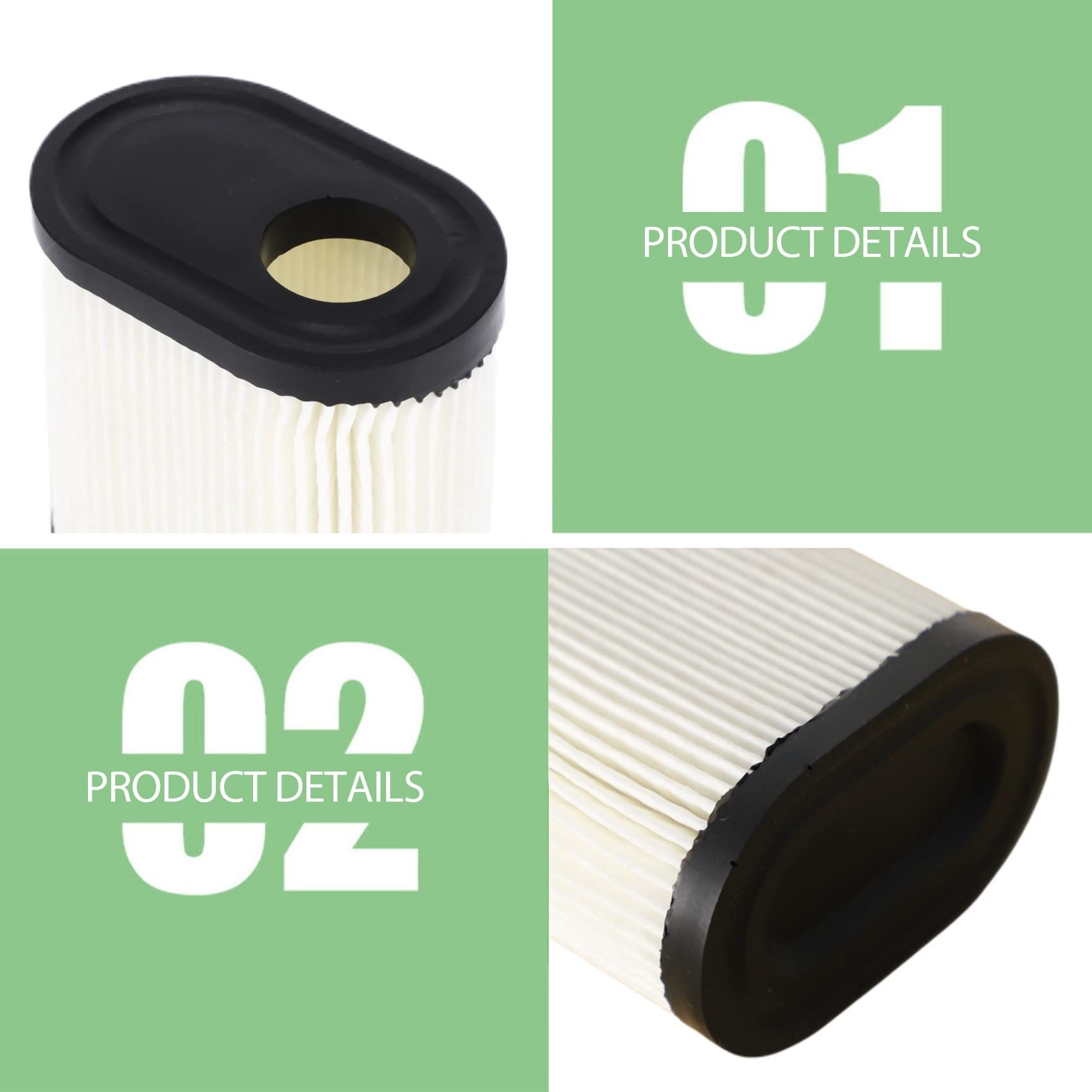 Filtro de aire para 36905 740083A LEV100, LEV115, LEV120, LV195EA, OVRM6N - Filtro de aire para cortacésped (3 unidades)