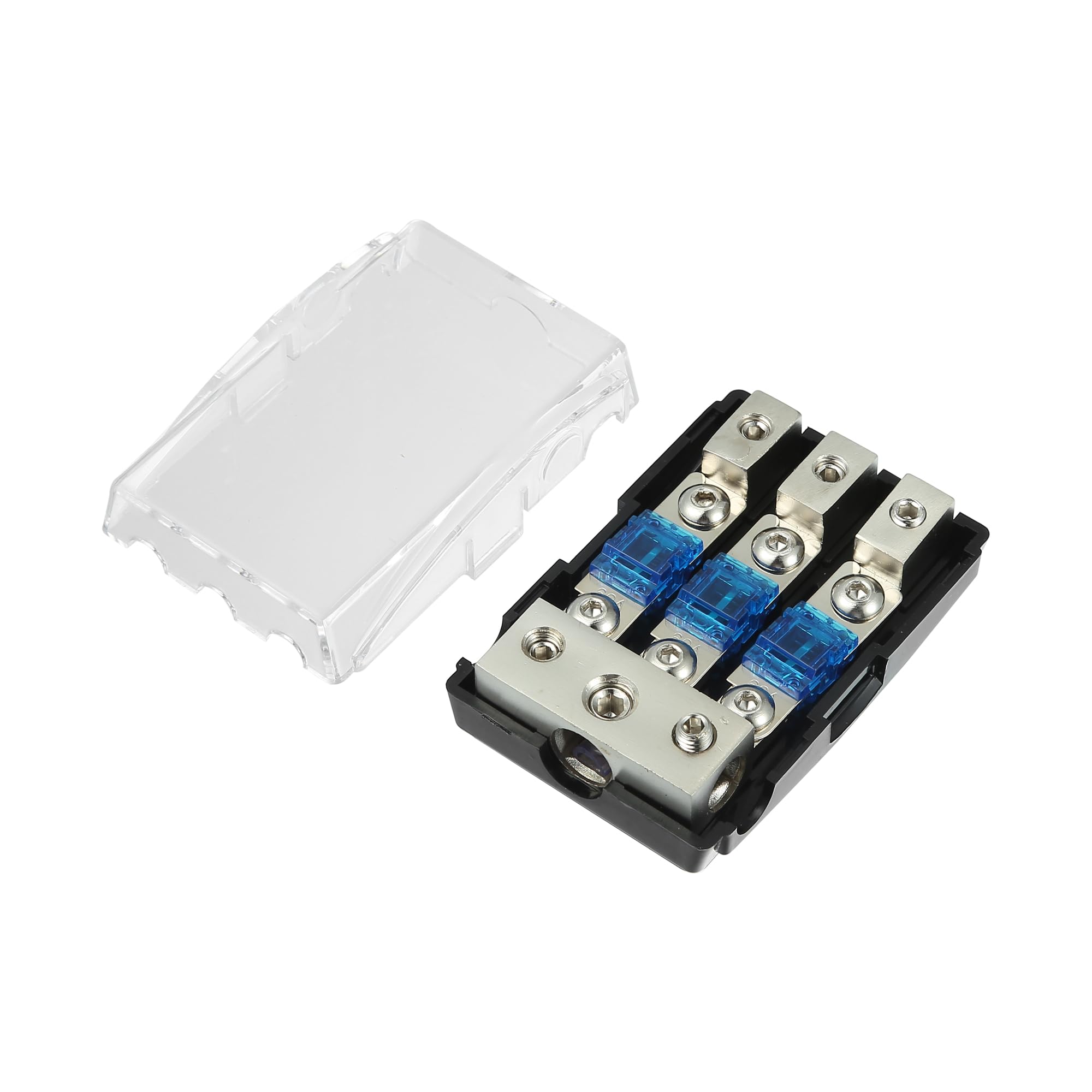 Mini Power Distribution Block Power Distribution Block 3-Way Car Audio Fuse Holder Distribution Block ...