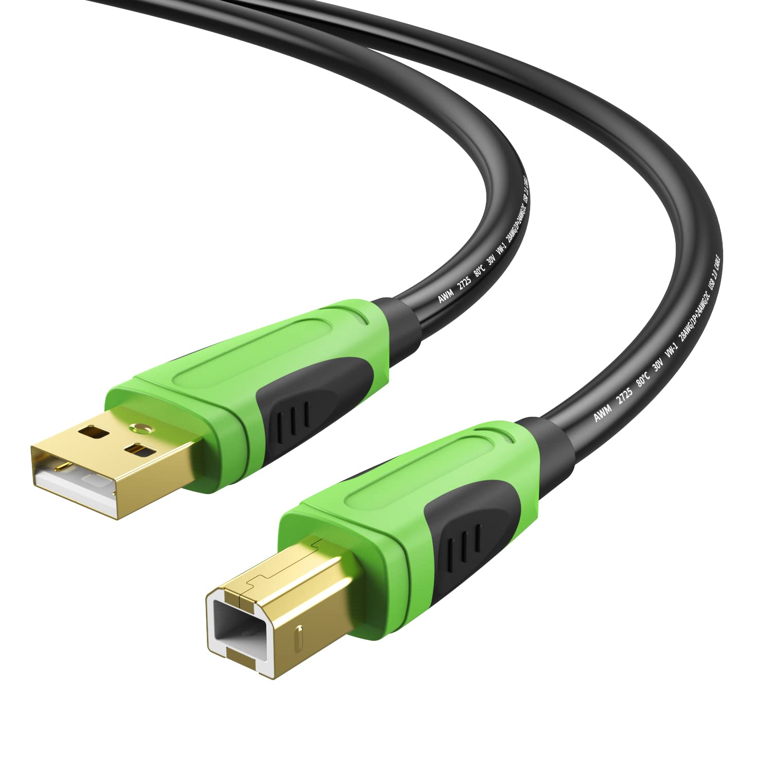 Amazon.com: XXONE 30ft USB Cable - Type A-Male to B-Male, Gold