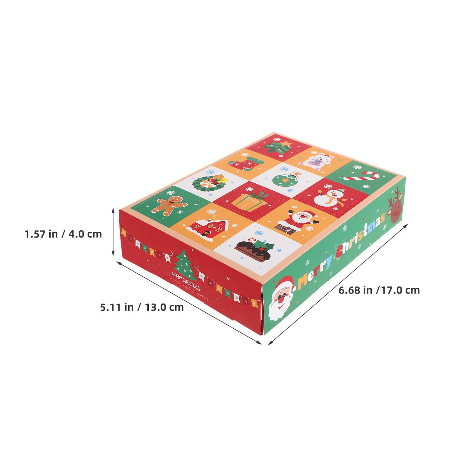 PENIKOKO 15 DIY Boxen Weihnachtsgeschenke Süßigkeitenboxen Gastgeschenke Leere Weihnachtsgeschenkbehälter Papier Süßigkeitenbehälter Befüllbare Countdown Süßigkeitenboxen