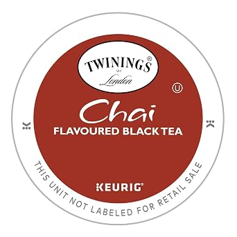 Twinings of London Chai Tea K Cup Pods for Keurig, Caffeinated Sweet and Savory Spice Black Tea Blend, Cinnamon, Cardamom, Cloves, and Ginger, 12 K Cup Tea Pods