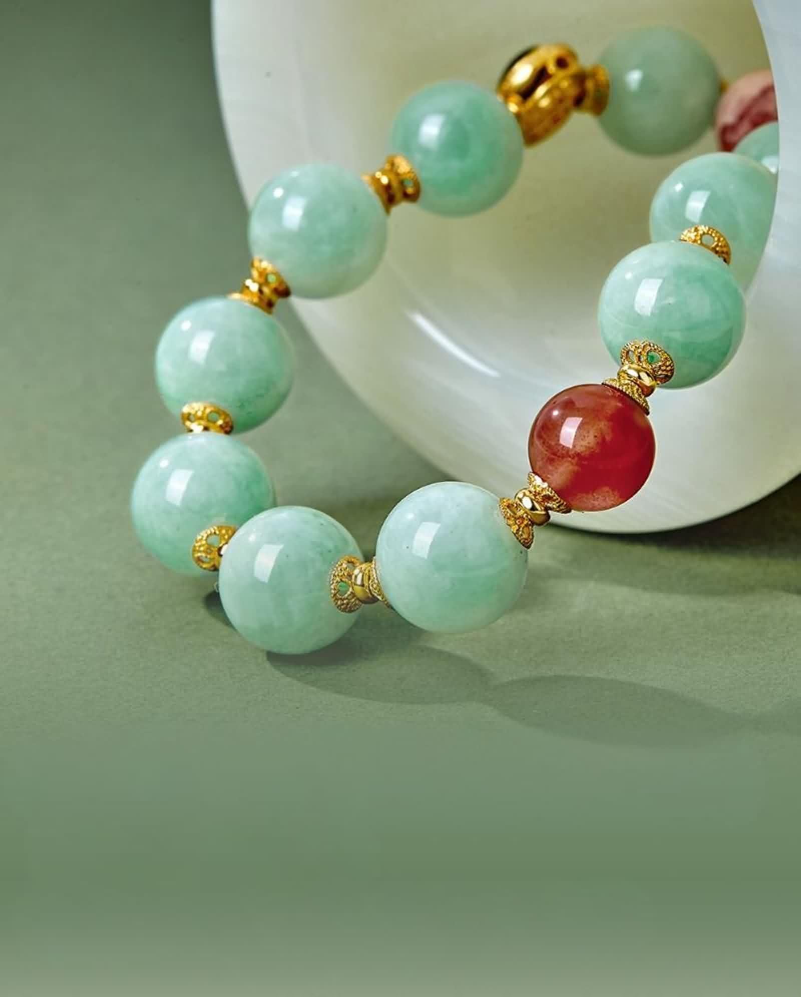 Bracelets pour femme en or jaune 9 K/14 K/18 carats, jadéite 12-13 mm Bracelets ronds en or véritable Bijoux pour femmes Au750/585/375 Or