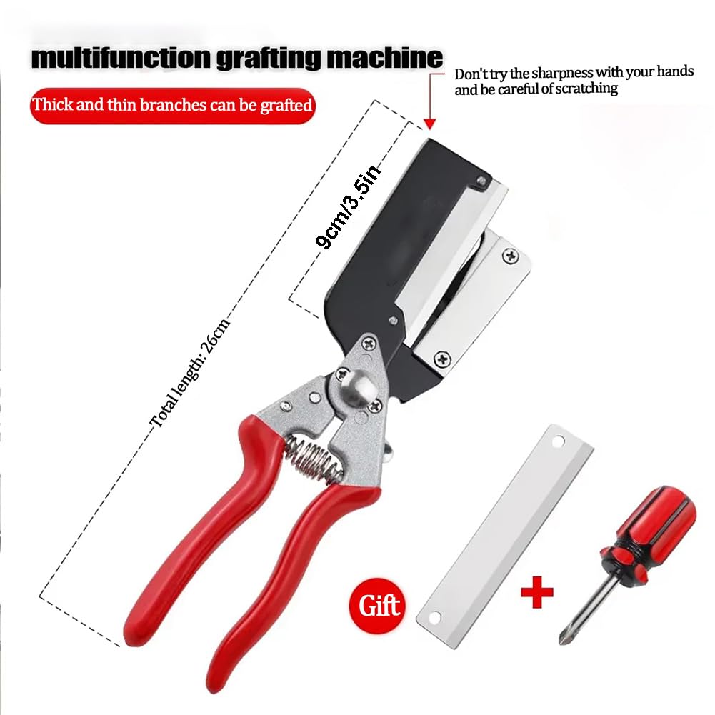 Kit di attrezzi per innesto manuale con manico ergonomico e pellicola per innesto per piantine di alberi da frutto e potatura di rami