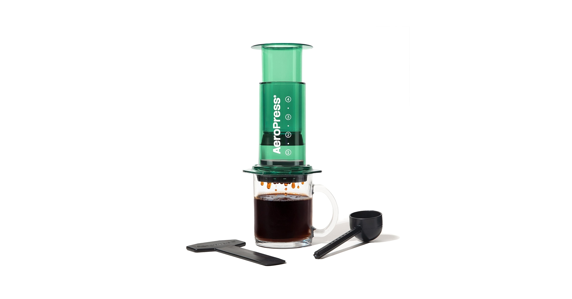 エアロプレス緑　Green Amazon.com: AeroPress Clear Green Coffee Press - All-in-One
