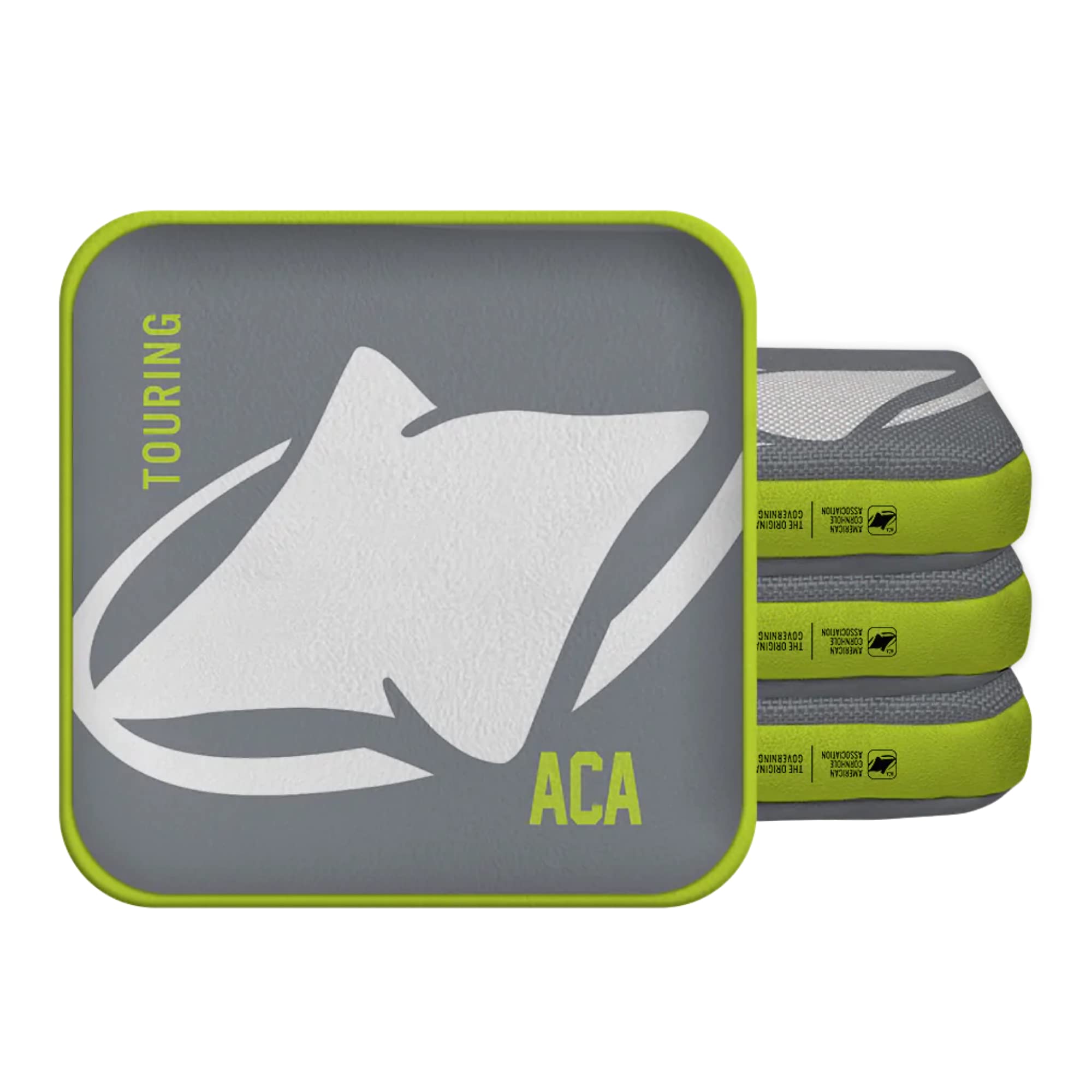 ACA Synergy Edge Professional Cornhole Bags Dual Sided 6x6 Logo Gray