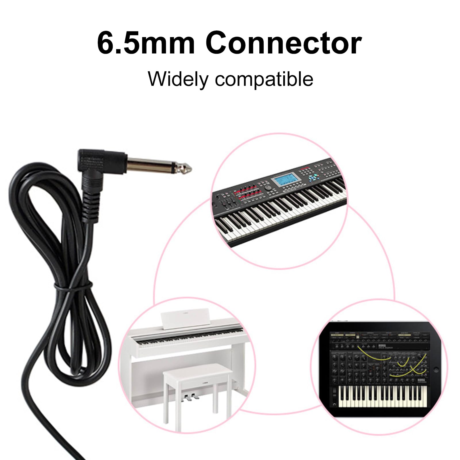 Pedale Sustain per Pianoforte, Non-Slip Damper Pedal, Pedale Sustain per Tastiera Keyboard, per Tastiera Elettronica, Pianola, Pianoforte Digitale, con fondo Antiscivolo, Connettore da 6.5​​mm