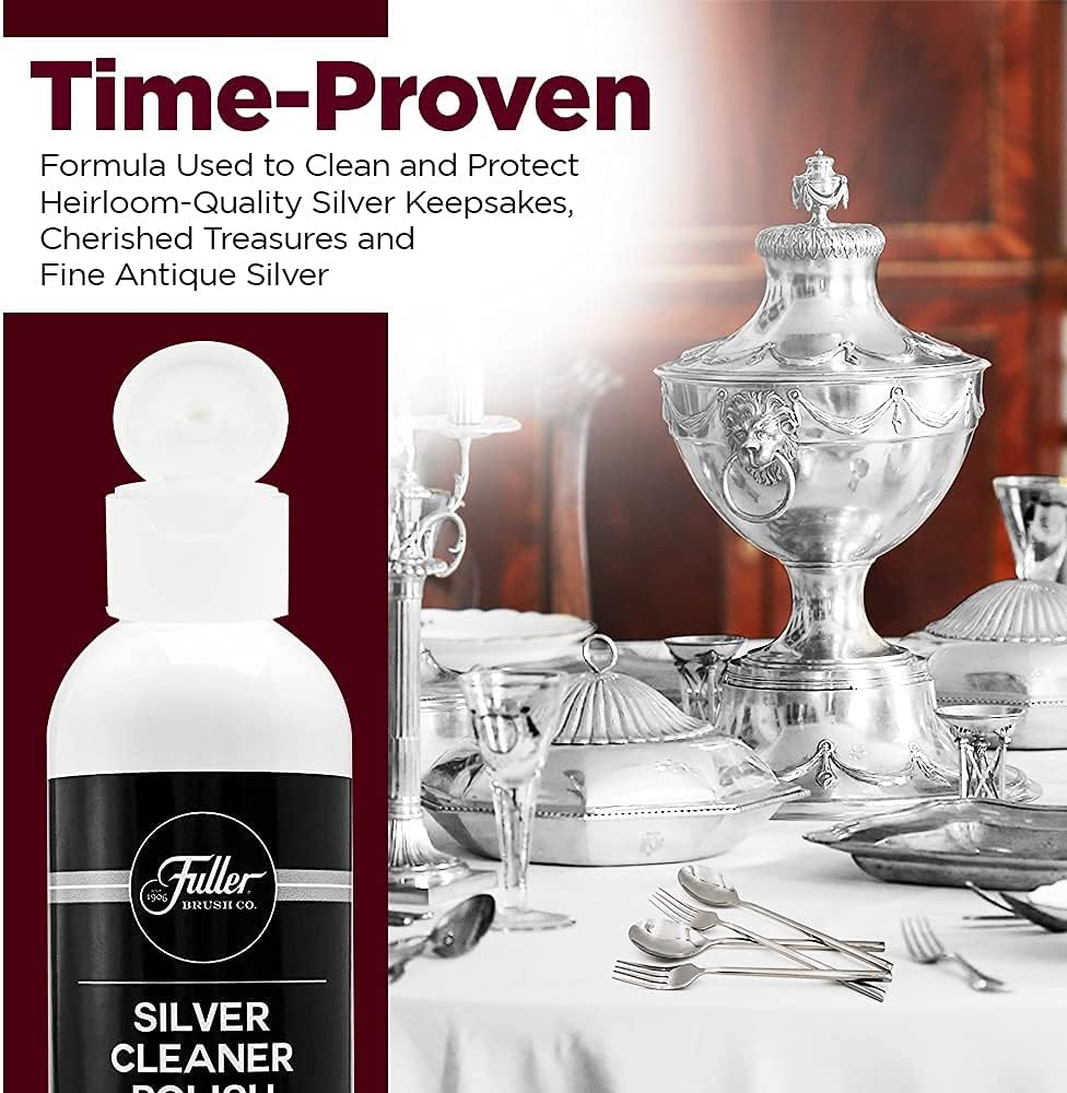 Fuller Brush Silver Cleaner Polish – 4-in-1 Cleaning Action Removes Tarnish, Cuts Film & Loosens Dirt – Anti-Tarnish Protection for Silver, 8 oz (Pack of 2)