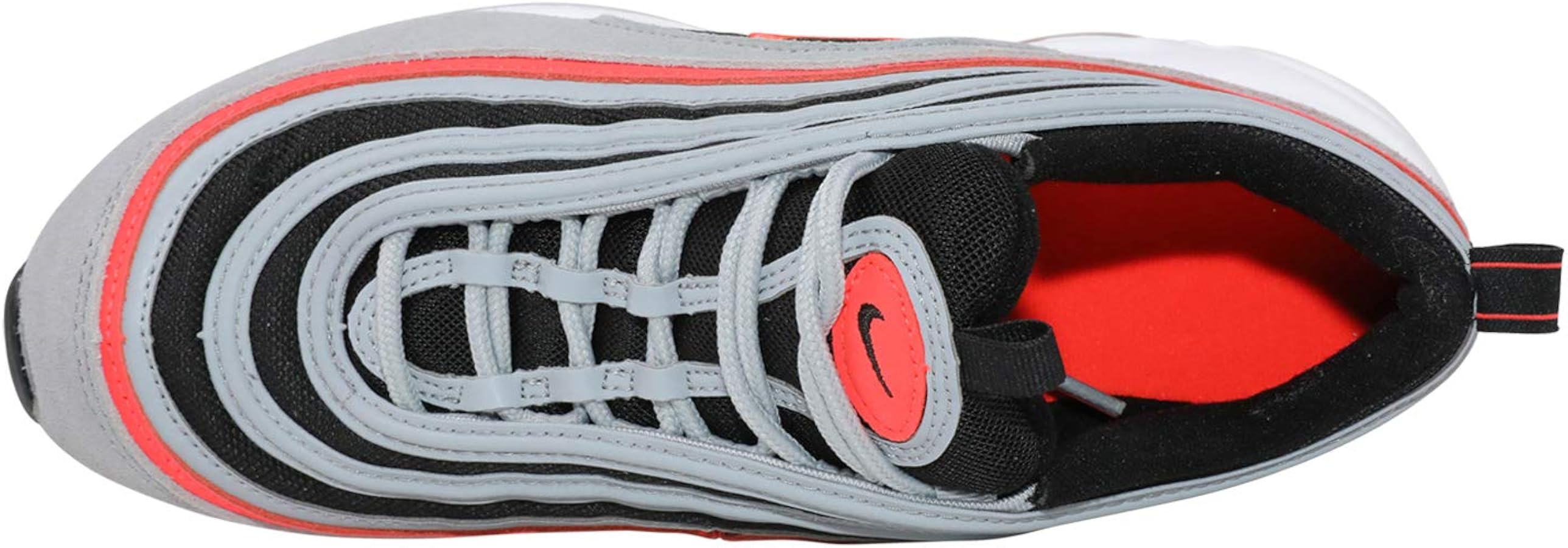 gs air max 97 in grey black and crimson