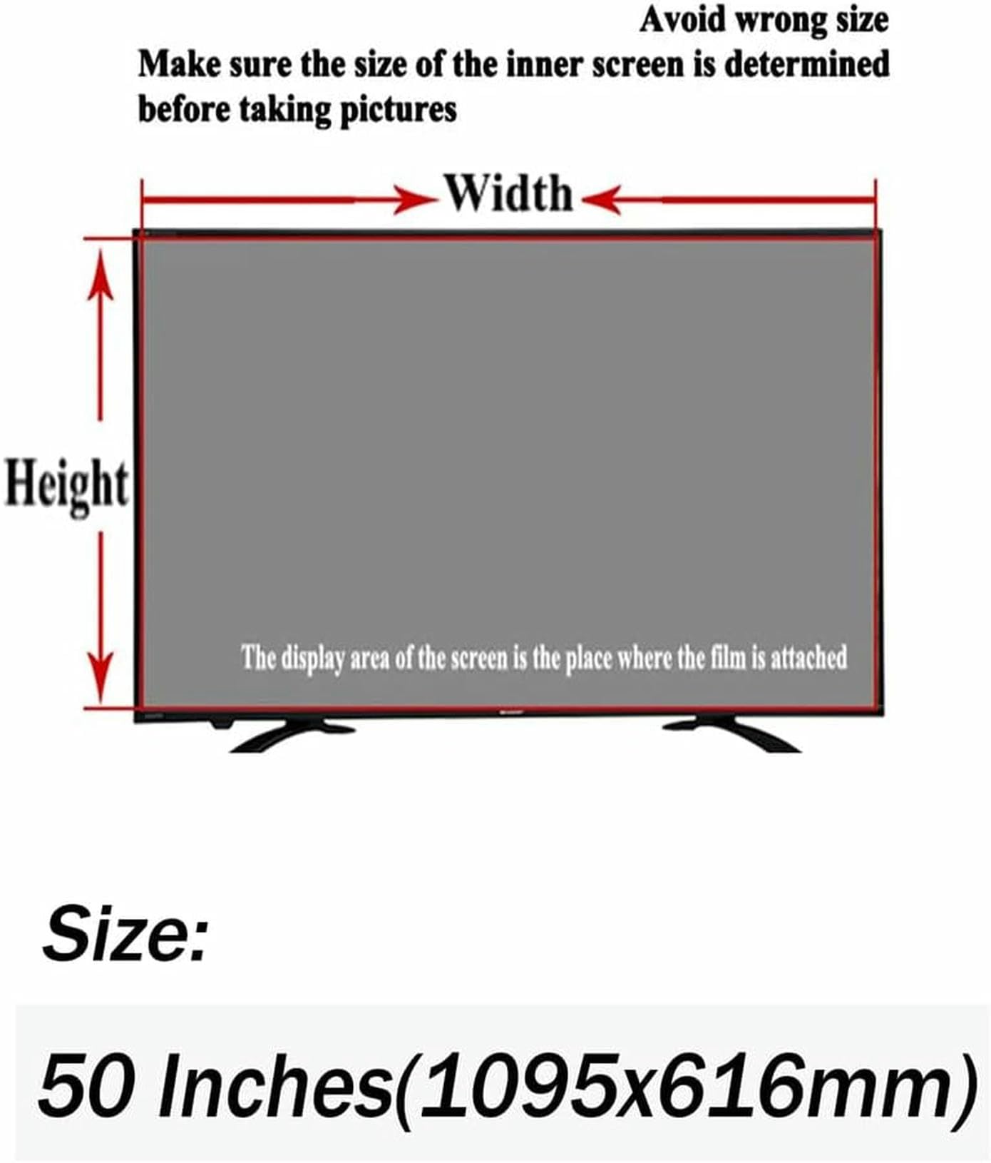 Protector de Pantalla de TV, Protector de Pantalla for TV, Filtro UV y luz Azul, for LCD, LED, 4K, QLED, HDTV, 50 Pulgadas, Pet