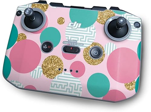 MightySkins Skin compatible con el controlador DJI RC-N1 - Burbujas doradas | Funda protectora de vinilo duradera y única | Fácil de aplicar |