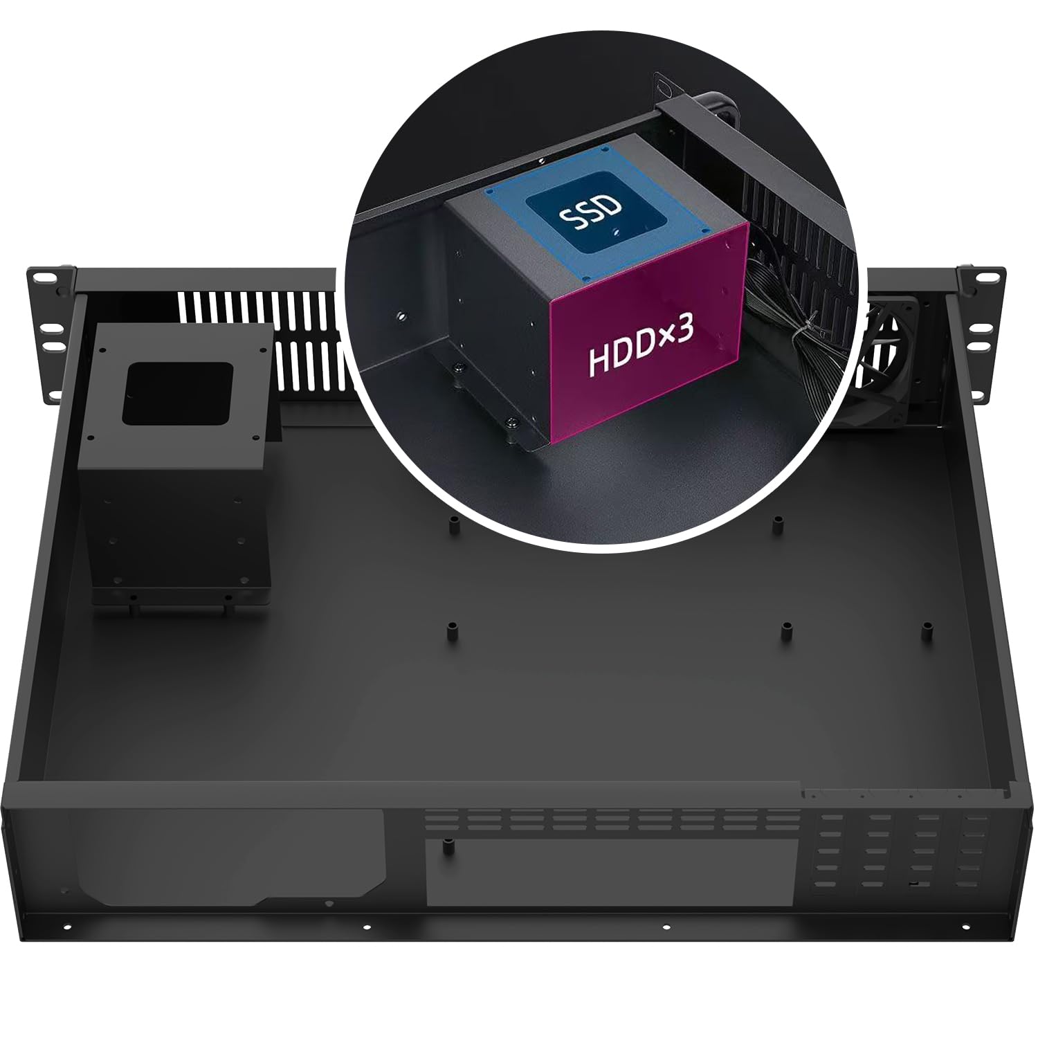 Amazon.co.jp: 2U Micro ATX コンパクトラックマウント 3 x 3.5